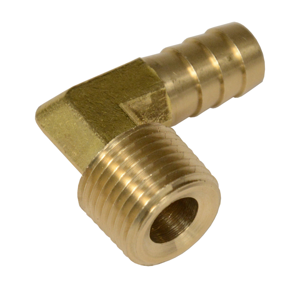 Derale 98244 1/2" NPT Male x 1/2" Barb 90° Hose Fitting, Each