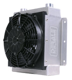 Derale 65860 18 Row Hi-Flow Racing Remote Fluid Cooler w/ Low Profile Fan, 7/8-14 UNF O-ring
