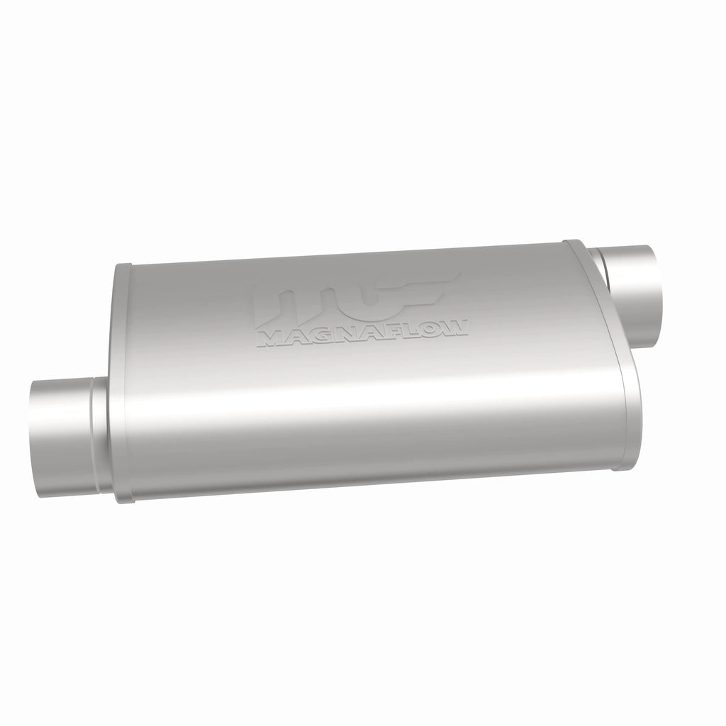 MagnaFlow Exhaust Products 11239 Straight-Through Performance Muffler; 3in. Offset/Offset; 4x14x9 Body