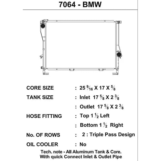 99-03-Bmw-M5-(E39)--95-03-Bmw-540I-MT-Radiator-(Fits-Auto-Trans-WModified-Drain-Plug)