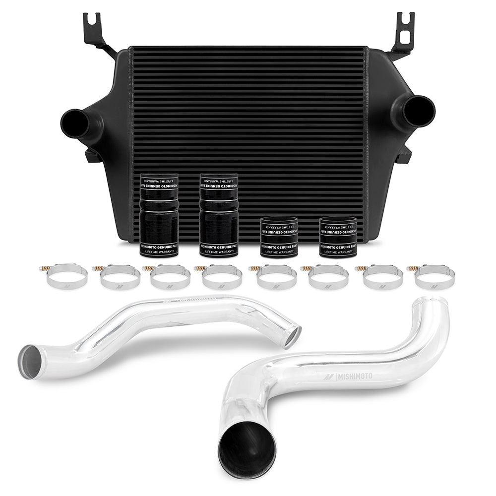99-03-Ford-7.3L-Powerstroke-Psd-Black-Intercooler-Kit-W-Polished-Pipes