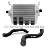 Mishimoto MMINT-F2D-99KSLBK Ford 7.3L Powerstroke Intercooler Kit, 1999-2003 Silver Cooler, Black Pipes