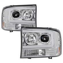 Load image into Gallery viewer, 99-04-Ford-F-250-Super-Duty-Light-Bar-Projector-Headlights---Chrome-(Pro-Yd-Ff25099v2-Lb-C)