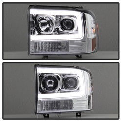 99-04-Ford-F-250-Super-Duty-Light-Bar-Projector-Headlights---Chrome-(Pro-Yd-Ff25099v2-Lb-C)