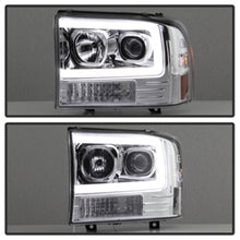Load image into Gallery viewer, 99-04-Ford-F-250-Super-Duty-Light-Bar-Projector-Headlights---Chrome-(Pro-Yd-Ff25099v2-Lb-C)