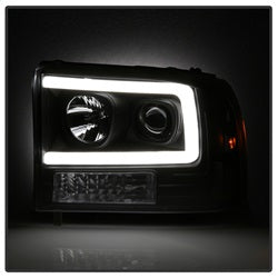 99-04-Ford-F250-Super-Duty-Projector-Headlights---Light-Bar---Black-Pro-Yd-Ff25099v2-Lb-Bk