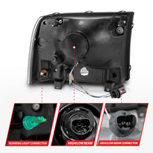 Load image into Gallery viewer, 99-04-Ford-F250F350F450Excursion-(Excl.-99)-Crystal-Headlights---W-Light-Bar-Chrome-Housing