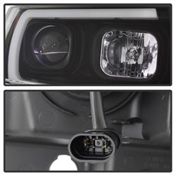 99-04-Jeep-Grand-Cherokee-Projector-Headlights---Light-Bar-Drl-Led---Black