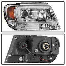 Load image into Gallery viewer, 99-04-Jeep-Grand-Cherokee-Projector-Headlights---Light-Bar-Drl-Led---Chrome