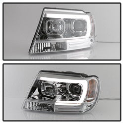 99-04-Jeep-Grand-Cherokee-Projector-Headlights---Light-Bar-Drl-Led---Chrome