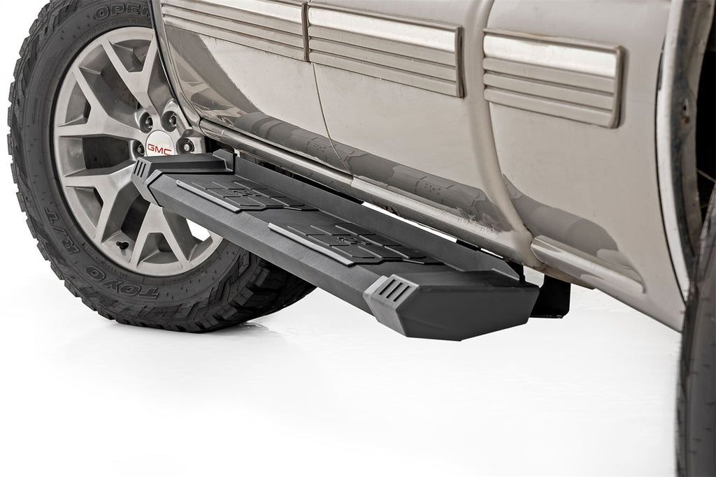 Rough Country SRB990677A HD2 Cab Length Running Boards for Select Chevrolet Silverado 1500, Chevrolet Silverado Classic, Chevrolet Silverado 2500, Chevrolet Silverado HD, Chevrolet Silverado 3500, GMC Sierra 1500, GMC Sierra Classic, GMC Sierra 2500, GMC