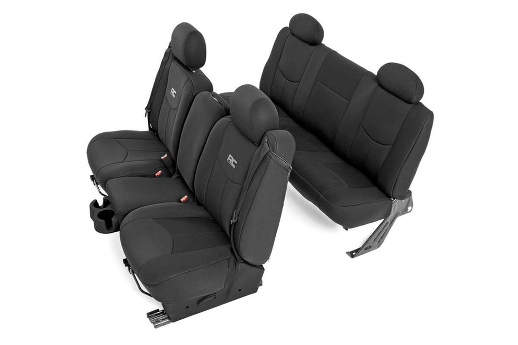 Rough Country 91019 Seat Cover Set for Select Chevrolet Silverado 1500, Chevrolet Silverado Classic, GMC Sierra