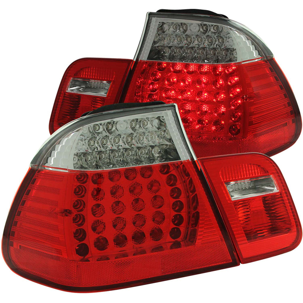 9901-Bmw-3-Series-E46-4Dr-Led-Tail-Lights-Led-InsideOutside-4Pc-RedClear
