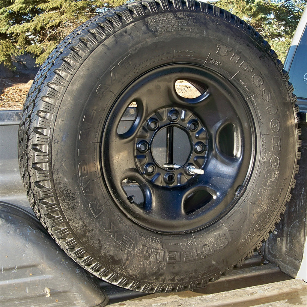 TITAN Fuel Tanks 9901330 Spare Tire Buddy In Bed Tire Mount for Select Chevrolet C2500, Chevrolet C3500, Chevrolet K2500, Chevrolet K3500, Chevrolet R2500, Chevrolet R3500, Chevrolet Silverado 2500, Chevrolet Silverado HD, Chevrolet Silverado HD Classic,