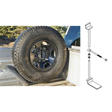 Load image into Gallery viewer, TITAN Fuel Tanks 9901330 Spare Tire Buddy In Bed Tire Mount for Select Chevrolet C2500, Chevrolet C3500, Chevrolet K2500, Chevrolet K3500, Chevrolet R2500, Chevrolet R3500, Chevrolet Silverado 2500, Chevrolet Silverado HD, Chevrolet Silverado HD Classic,