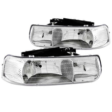 Load image into Gallery viewer, 9902-Silverado-15000006-SuburbanTahoe-Crystal-Chrome-Headlights-DrivePass