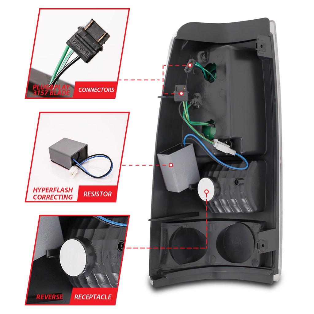 9902-Silverado-150025009906-Sierra-15002500-Led-RedClear-Taillight-DrivePass