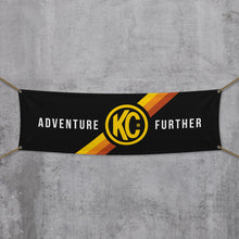 Load image into Gallery viewer, KC HiLiTES 9902 KC Banner 18X60 Adventure Further Logo Black Yellow