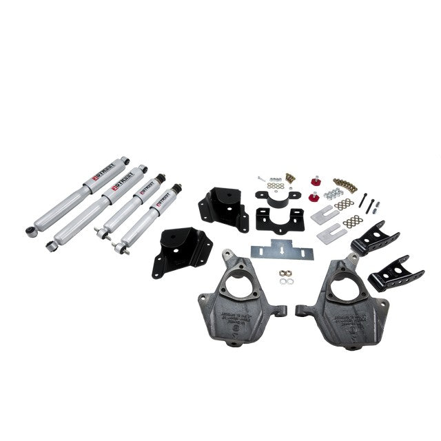 9906-Gm-SilveradoSierra-(Ext-Cab)-2-F3-R-W-Sp-Shocks-Lowering-Kit