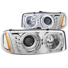 Load image into Gallery viewer, 9906-Gmc-SierraYukon-Projector-With-Halo-Chrome-Headlights-DriverPassenger