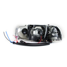 Load image into Gallery viewer, 9906-SierraDenaliYukonYukon-Xl-Crystal-Clear-WHalo-Black-WLed-Amber-Headli-DrivePass