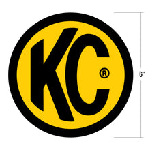 Load image into Gallery viewer, KC HiLiTES 9910 KC Decal 6in Round KC Logo Yellow Black EA