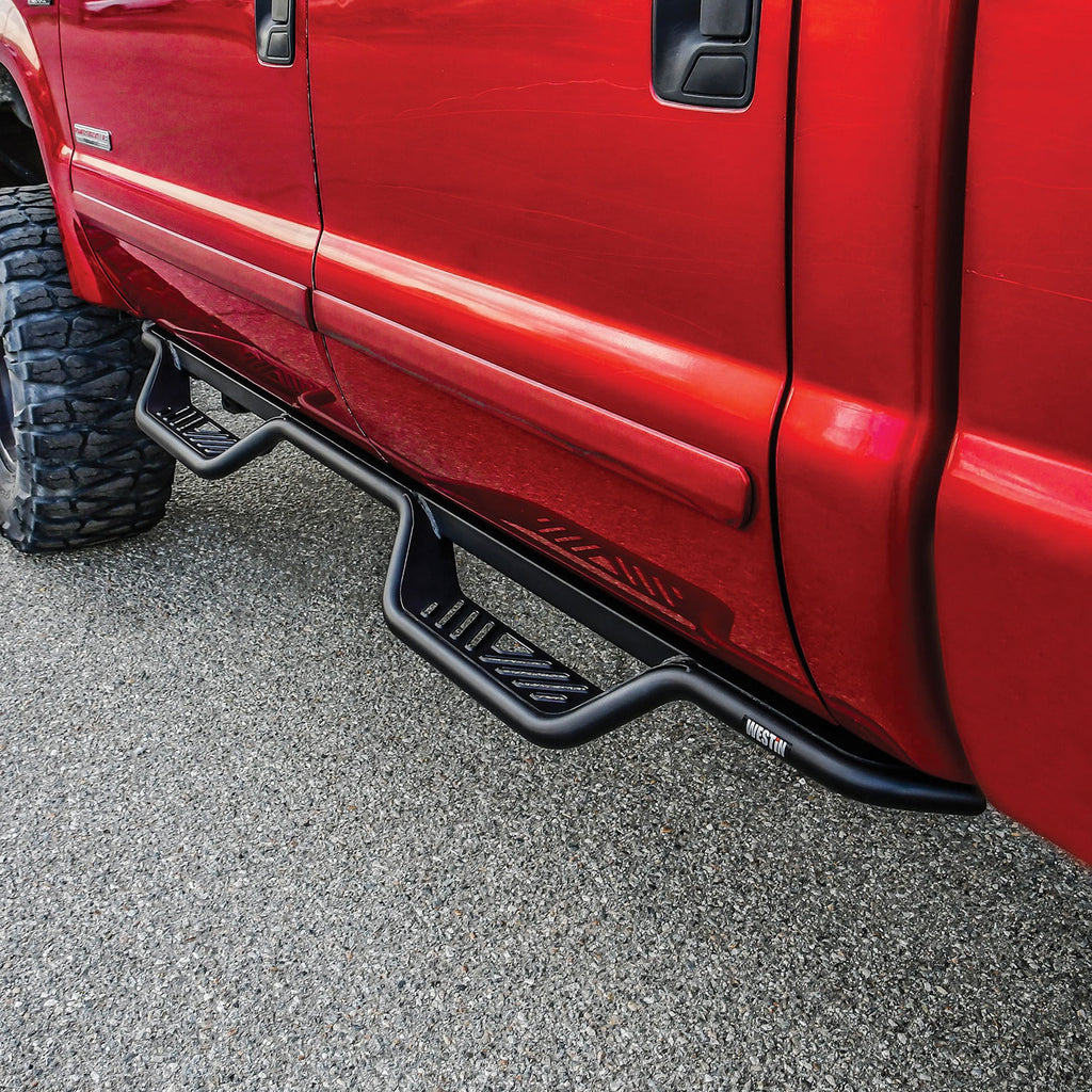 9916-F250350450550-Crew-Cab-Outlaw-Drop-Nerf-Step-Bars-Textured-Black