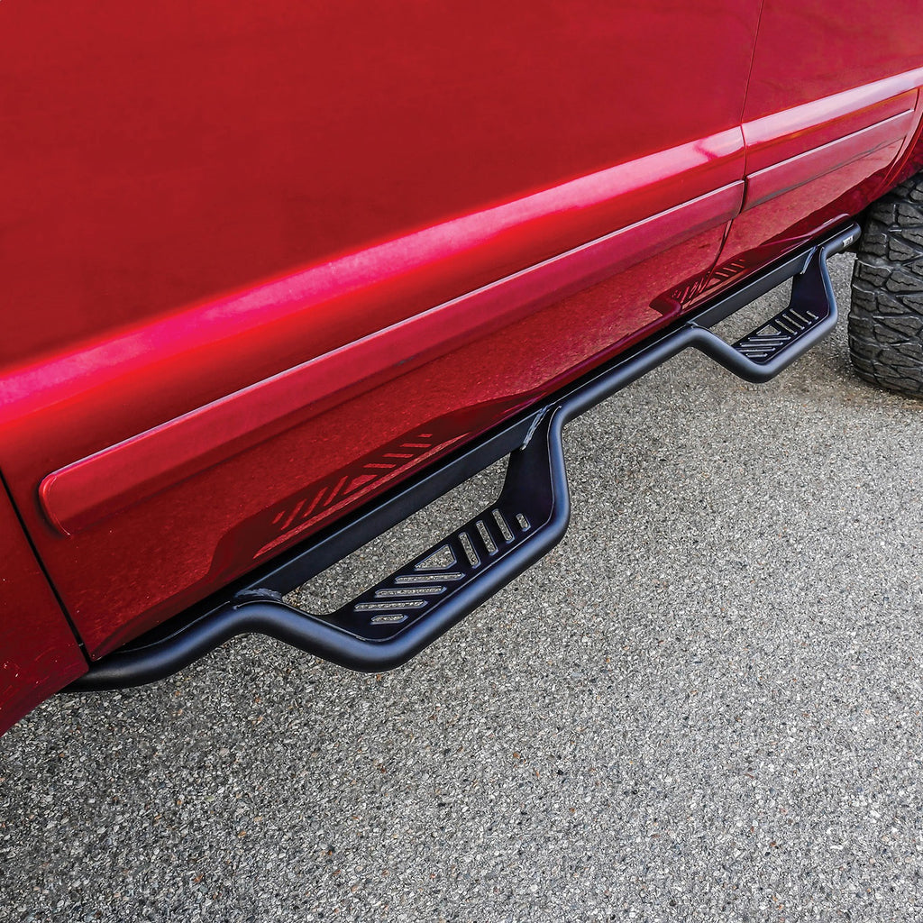 9916-F250350450550-Crew-Cab-Outlaw-Drop-Nerf-Step-Bars-Textured-Black