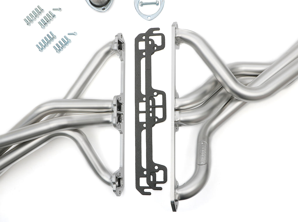 Hedman Hedders 99198 HD Silver 1-3/4 in. Fenderwell Headers for 72-86 JEEP CJ5-CJ6-CJ7 w/304-401 V8 for Select Jeep CJ5, Jeep CJ6, Jeep CJ7