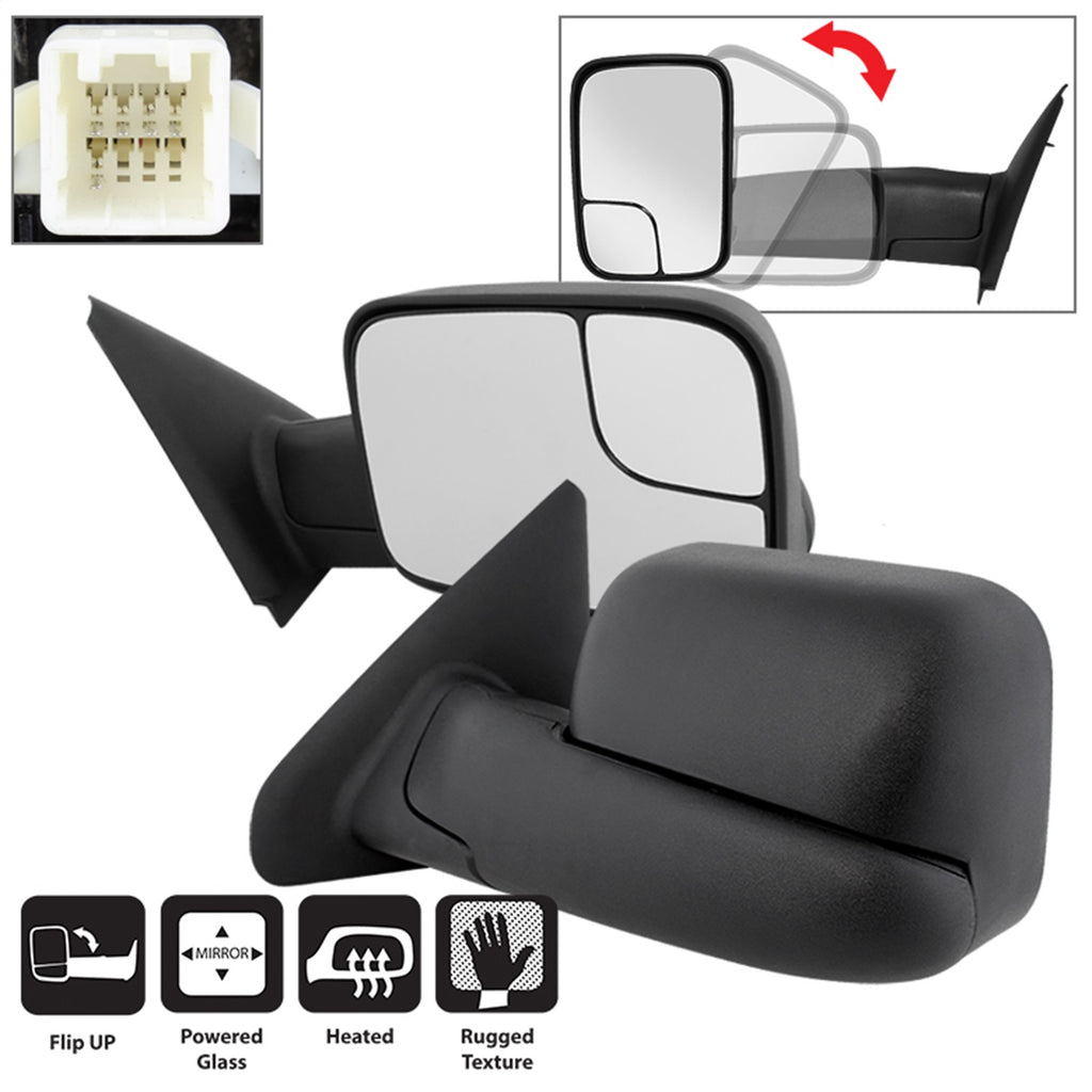 Spyder Auto 9935732 XTune Door Mirror Set for Select Dodge Ram 1500, Dodge Ram 2500, Dodge Ram