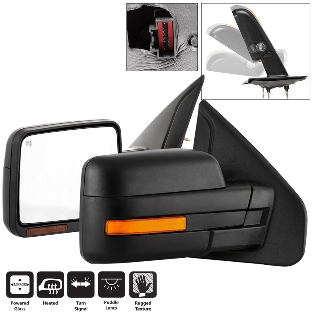 Spyder Auto 9943171 Power Heated Sequential LED Signal Mirror for Select Ford F-150