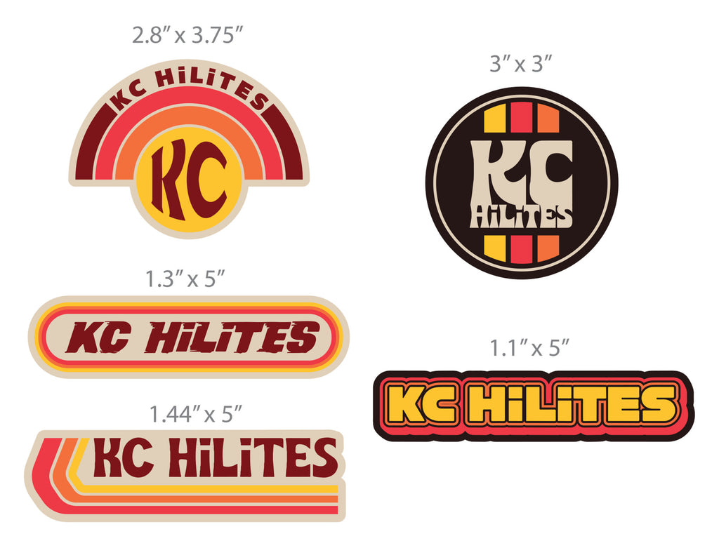 KC HiLiTES 9949 KC Throwback Logos Sticker Pack