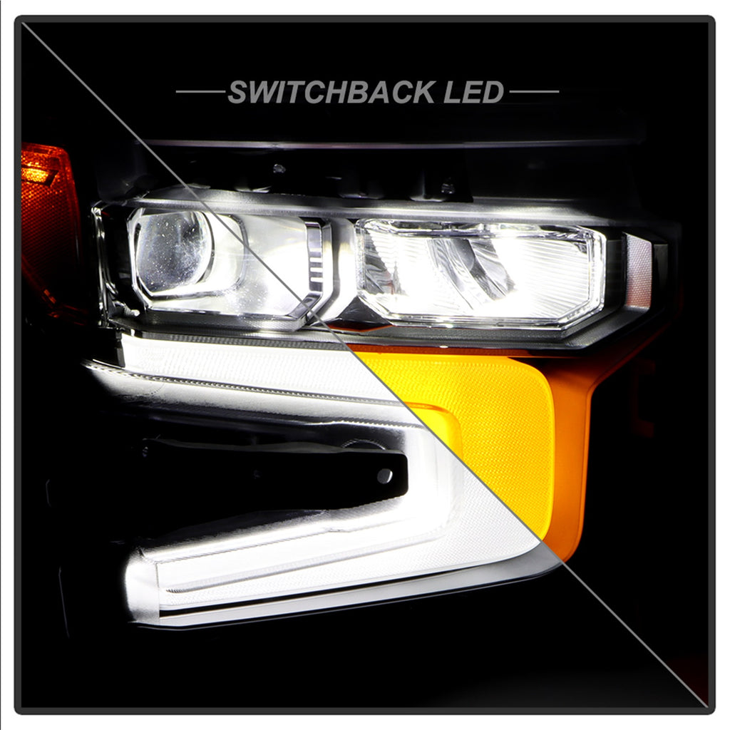 Spyder Auto 9956195 DRL LED Projector Headlights for Select Chevrolet Silverado