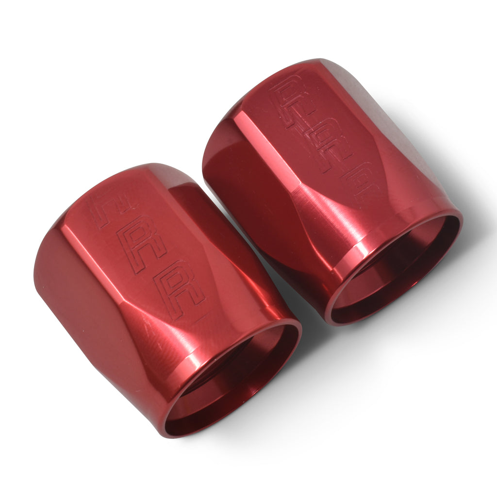 Performance-2-Piece--6-An-Full-Flow-Swivel-Hose-End-Sockets-(Qty-2)---Polished-And-Red