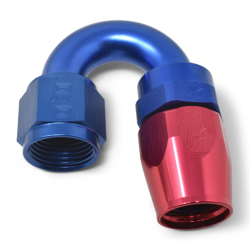 Performance--10-An-RedBlue-180-Degree-Full-Flow-Swivel-Hose-End-(With-1516In-Radius)