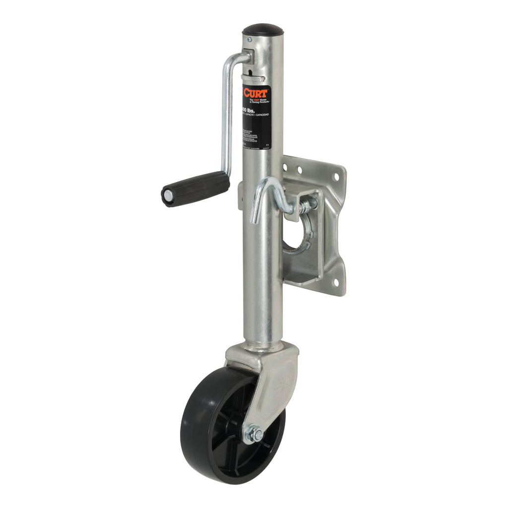 CURT 28101 Marine Jack with 6in. Wheel (1;000 lbs; 10in. Travel; Packaged) - Truck Part Superstore