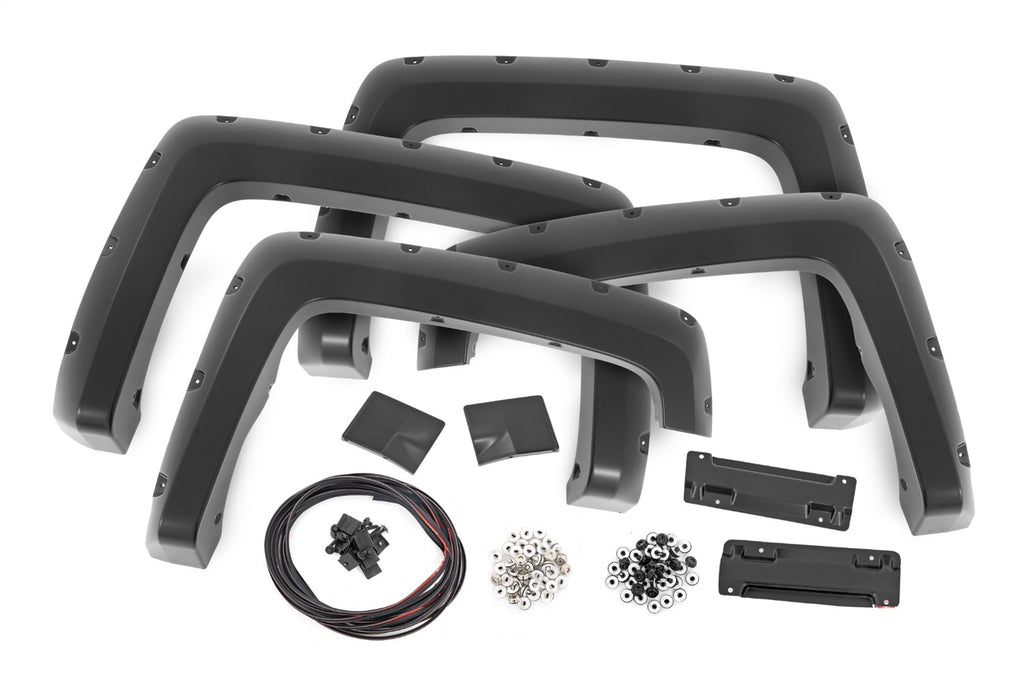 Rough Country F-C11412B-GBA Pocket Fender Flares for Select Chevrolet Silverado 1500, Chevrolet Silverado HD