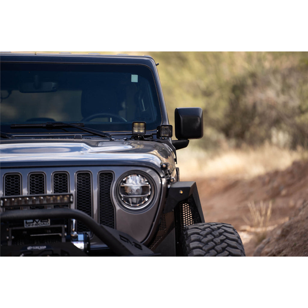 A-Pillar-Dual-Pod-Light-Mounts-For-18-22-Jeep-Wrangler-Jl-20-22-Gladiator-Dv8-Offroad