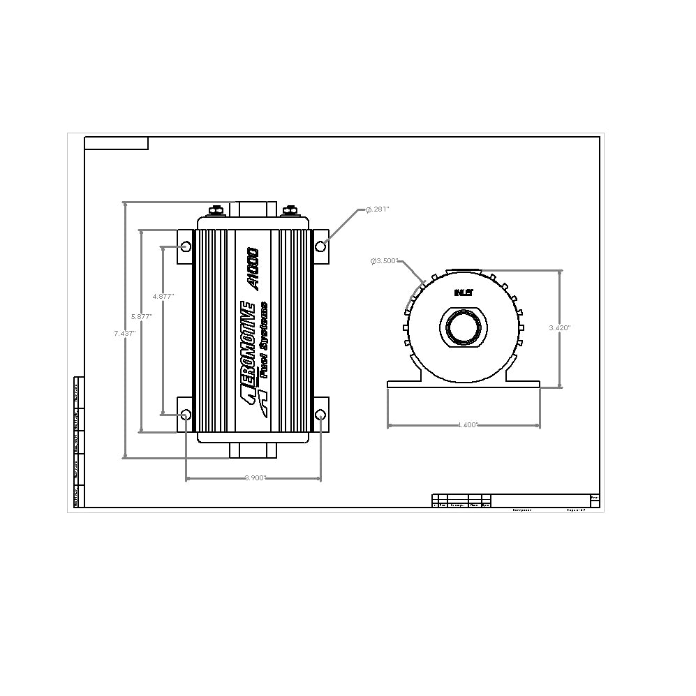 A1000-Fuel-Pump800-1300-Hp-Applications;-10An-Inlet-And-Outlet-Ports;-Billet