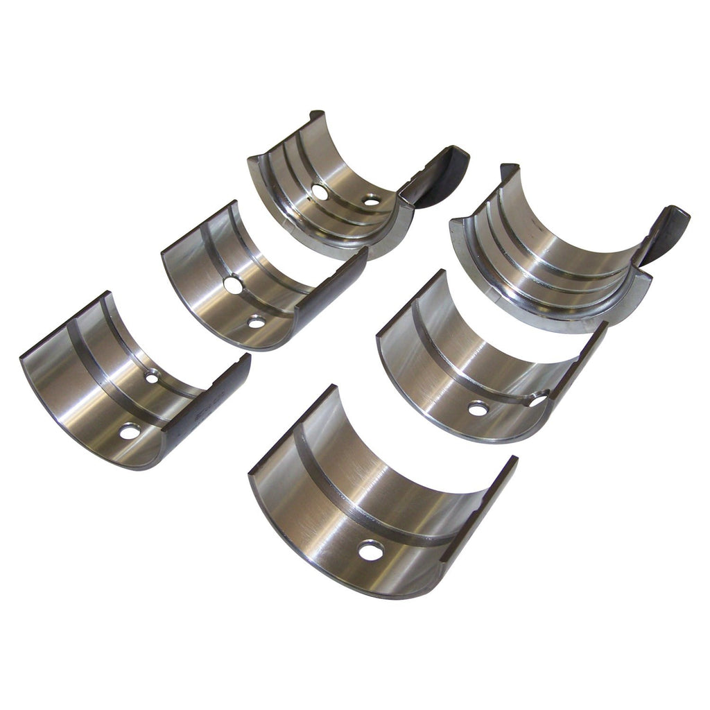 Crown Automotive Jeep Replacement A6748 .030" Crankshaft Main Bearing Set for Multiple Early Jeep Models w/ 4-134 Eng. for Select Jeep CJ3, Jeep CJ5, Jeep CJ5A, Jeep CJ6, Jeep CJ6A, Jeep Commando, Jeep FC150, Jeep Jeepster, Jeep Willys, Willys 4-73 Sedan