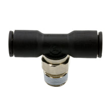 Load image into Gallery viewer, Dedenbear AALMT AIR LINE TEE, 1/4" OD QUICK DISCONNECT TO 1/8" NPT, NICKEL PLATED BRASS