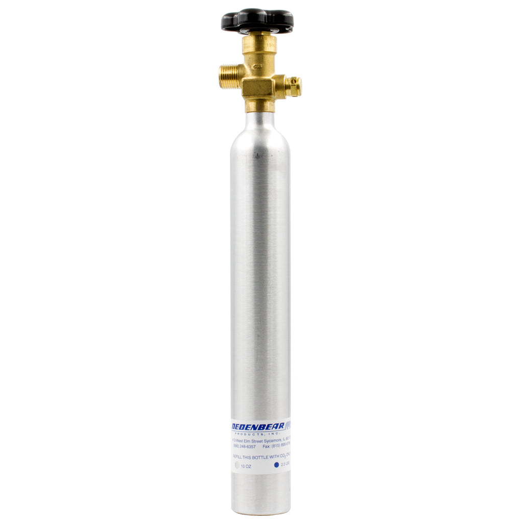 Dedenbear AB10V CO2 BOTTLE WITH VALVE, 10 OUNCE CAPACITY