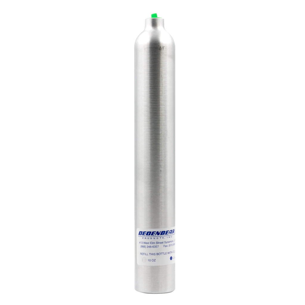 Dedenbear AB10V CO2 BOTTLE WITH VALVE, 10 OUNCE CAPACITY