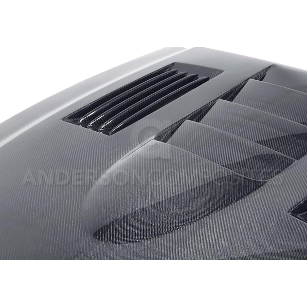 Anderson Composites AC-HD1011FDMU-SS Hood for Select Ford Mustang
