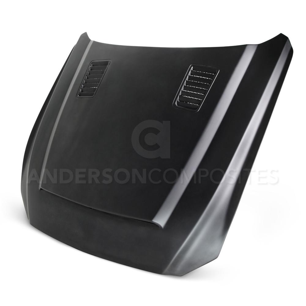 Anderson Composites AC-HD15FDMU-SN-GF Hood for Select Ford Mustang