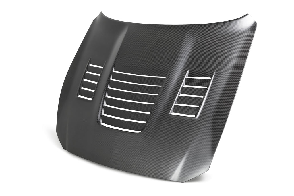 Anderson Composites AC-HD15FDMU350-CR-DRY Shelby Hood for Select Ford Mustang