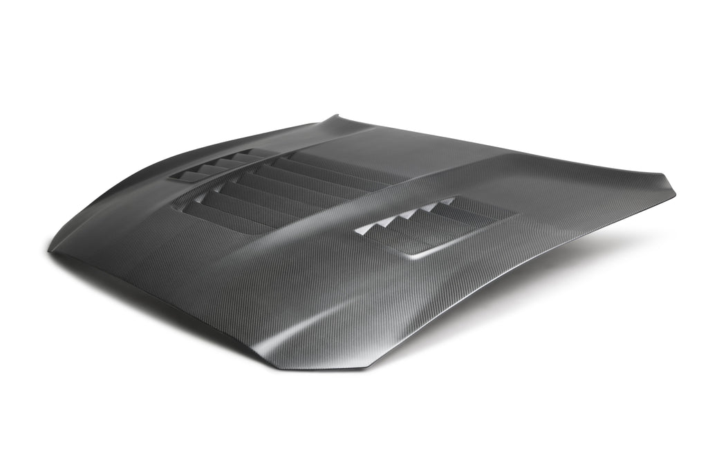 Anderson Composites AC-HD15FDMU350-CR-DRY Shelby Hood for Select Ford Mustang