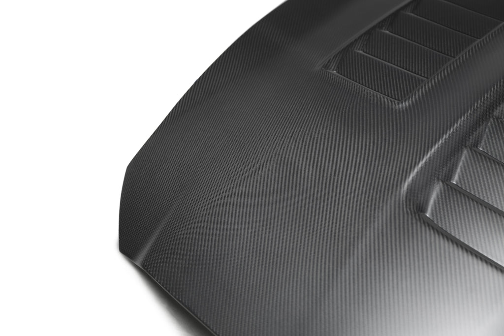 Anderson Composites AC-HD15FDMU350-CR-DRY Shelby Hood for Select Ford Mustang