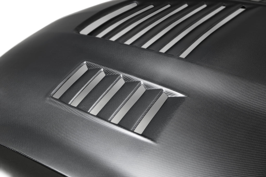 Anderson Composites AC-HD15FDMU350-CR-DRY Shelby Hood for Select Ford Mustang