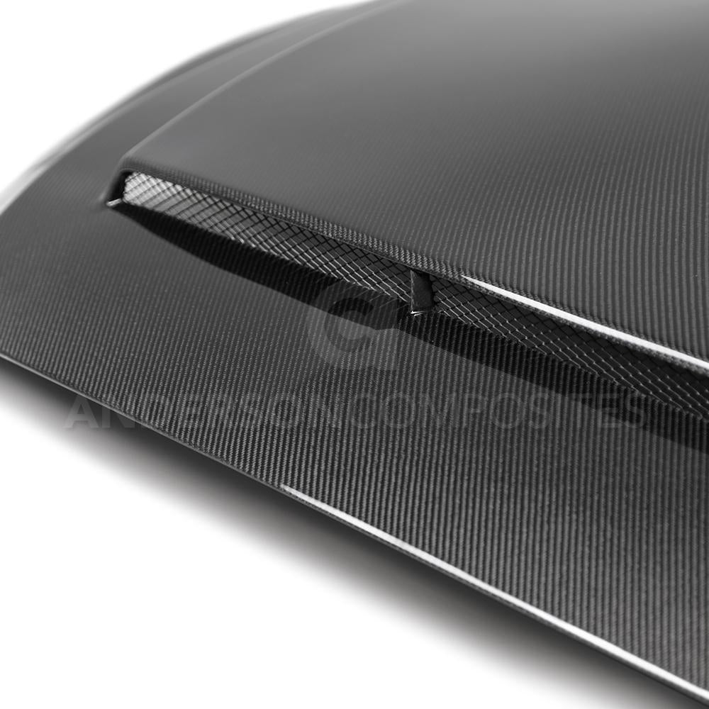 Anderson Composites AC-HD18FDMU-SN-DS Hood for Select Ford Mustang